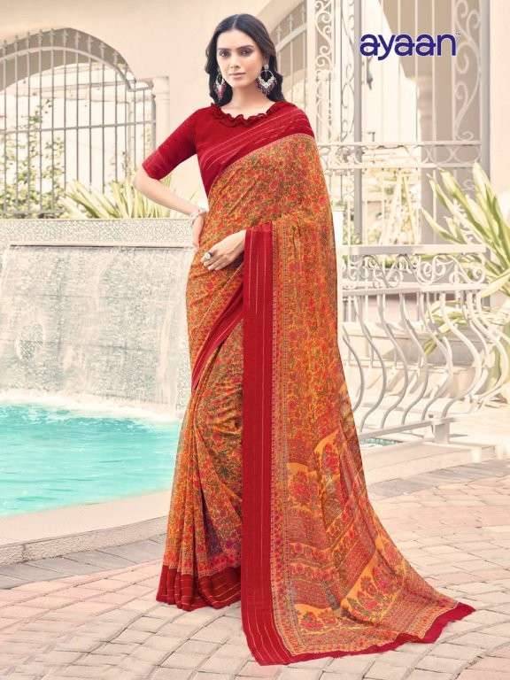 Urmila By Ayaan 01 To 24 Series Indian Traditional Wear Collection Beautiful Stylish Fancy Colorful Party Wear & Occasional Wear Georgette Sarees At Wholesale Price