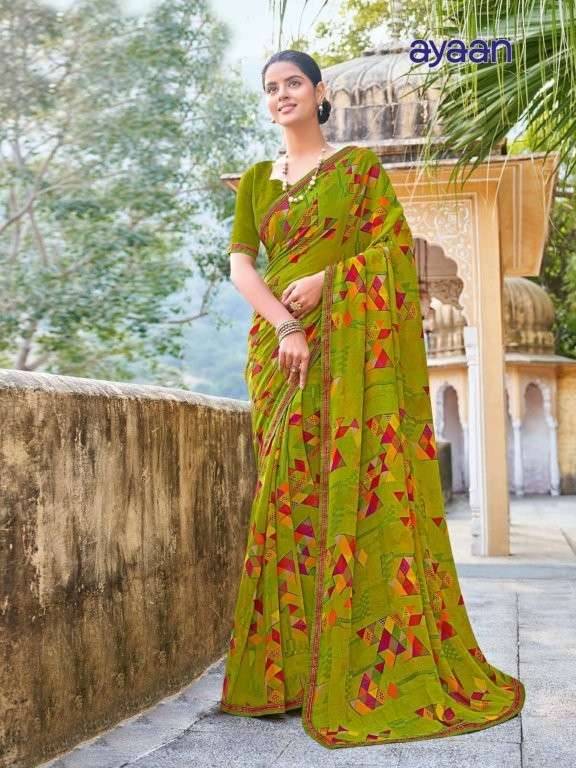 Maruti By Ayaan 01 To 17 Series Indian Traditional Wear Collection Beautiful Stylish Fancy Colorful Party Wear & Occasional Wear Georgette Sarees At Wholesale Price