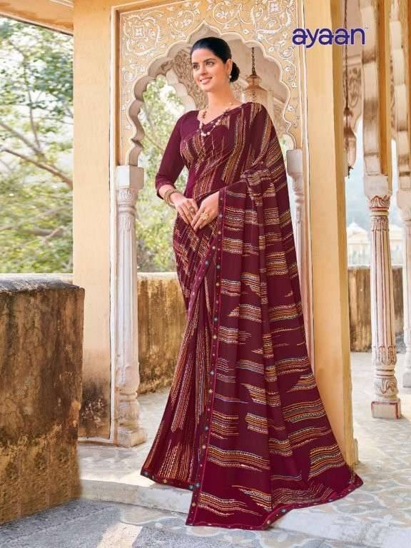 Maruti By Ayaan 01 To 17 Series Indian Traditional Wear Collection Beautiful Stylish Fancy Colorful Party Wear & Occasional Wear Georgette Sarees At Wholesale Price
