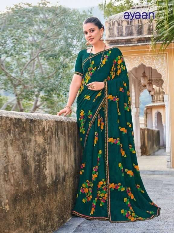 Maruti By Ayaan 01 To 17 Series Indian Traditional Wear Collection Beautiful Stylish Fancy Colorful Party Wear & Occasional Wear Georgette Sarees At Wholesale Price