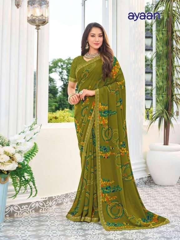 Maruti By Ayaan 01 To 17 Series Indian Traditional Wear Collection Beautiful Stylish Fancy Colorful Party Wear & Occasional Wear Georgette Sarees At Wholesale Price
