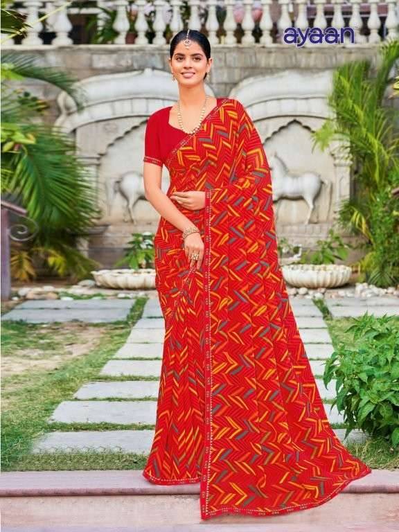 Maruti By Ayaan 01 To 17 Series Indian Traditional Wear Collection Beautiful Stylish Fancy Colorful Party Wear & Occasional Wear Georgette Sarees At Wholesale Price