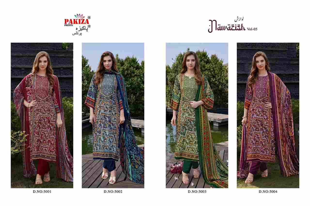 Nawazish Vol-05 By Pakiza Prints 5001 To 5004 Series Beautiful Festive Suits Stylish Fancy Colorful Party Wear & Occasional Wear Rayon Print Dresses At Wholesale Price