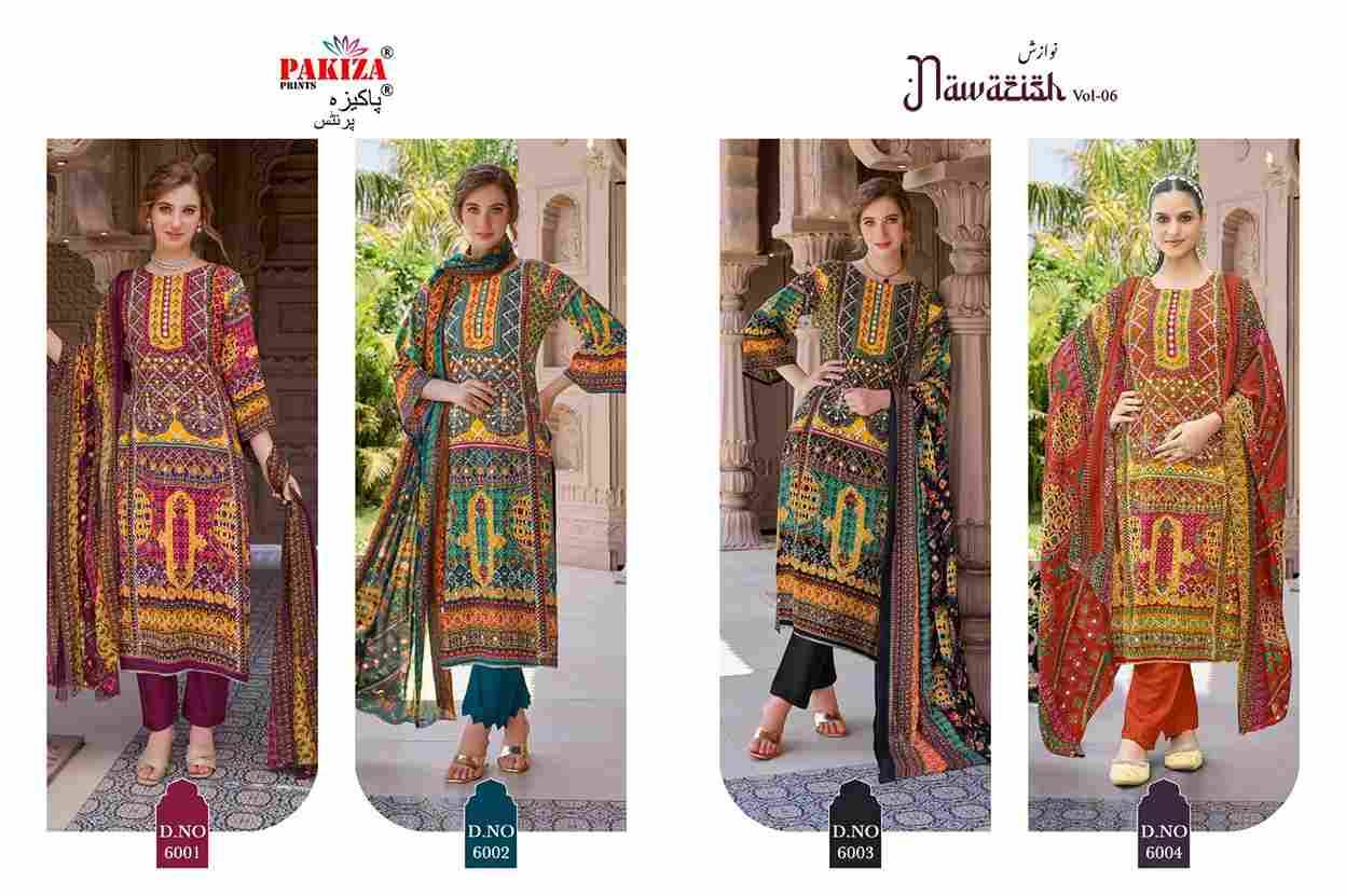 Nawazish Vol-06 By Pakiza Prints 6001 To 6004 Series Beautiful Festive Suits Stylish Fancy Colorful Party Wear & Occasional Wear Rayon Print Dresses At Wholesale Price