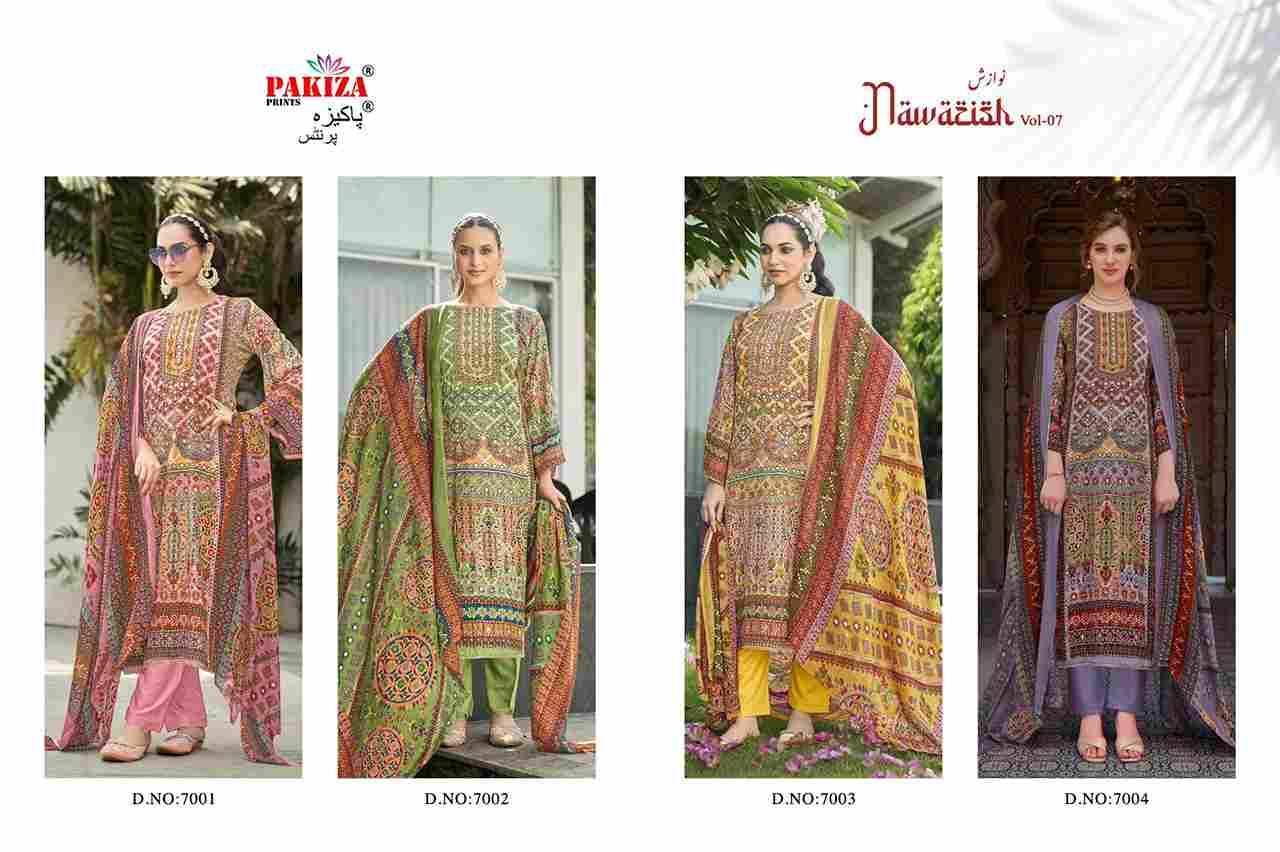 Nawazish Vol-07 By Pakiza Prints 7001 To 7004 Series Beautiful Festive Suits Stylish Fancy Colorful Party Wear & Occasional Wear Rayon Print Dresses At Wholesale Price