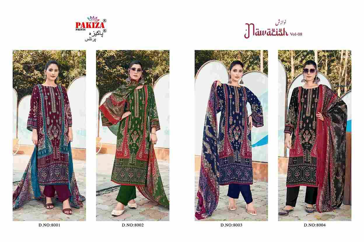 Nawazish Vol-08 By Pakiza Prints 8001 To 8004 Series Beautiful Festive Suits Stylish Fancy Colorful Party Wear & Occasional Wear Rayon Print Dresses At Wholesale Price