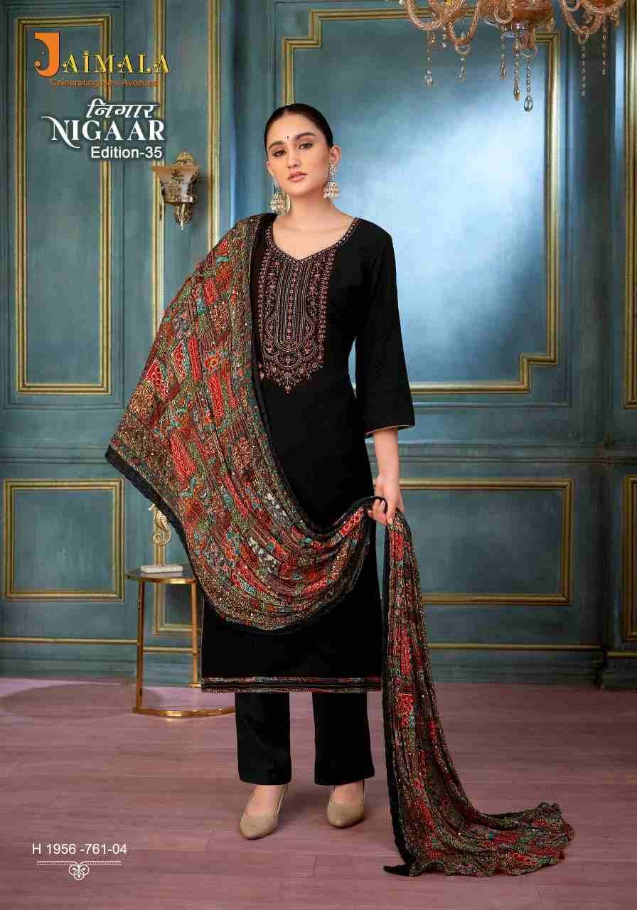 Nigaar Vol-35 By Jaimala 1956-761-01 To 1956-761-08 Series Beautiful Festive Suits Colorful Stylish Fancy Casual Wear & Ethnic Wear Pure Rayon Slub With Work Dresses At Wholesale Price