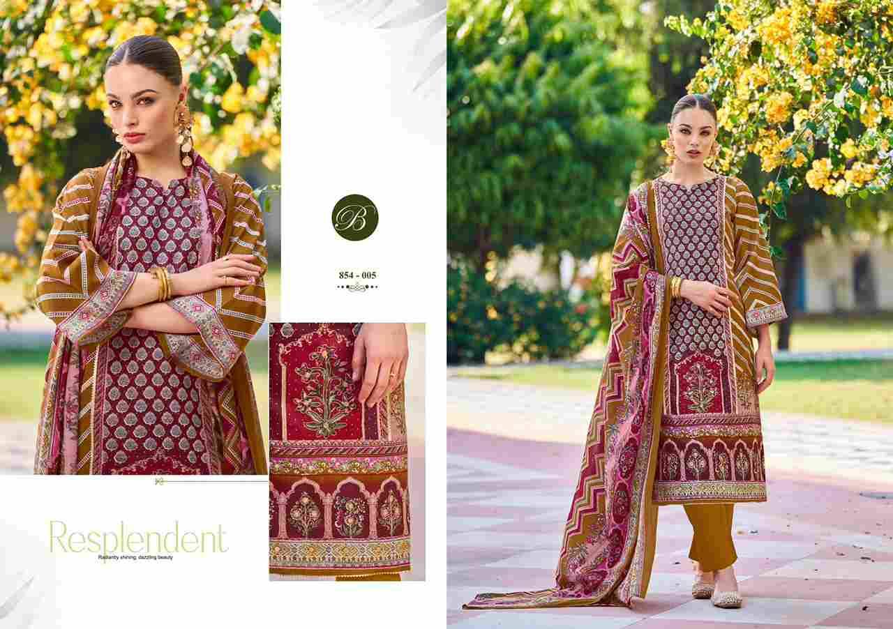 Haseen By Belliza 854-001 To 854-008 Series Beautiful Suits Colorful Stylish Fancy Casual Wear & Ethnic Wear Pure Jam Cotton Dresses At Wholesale Price