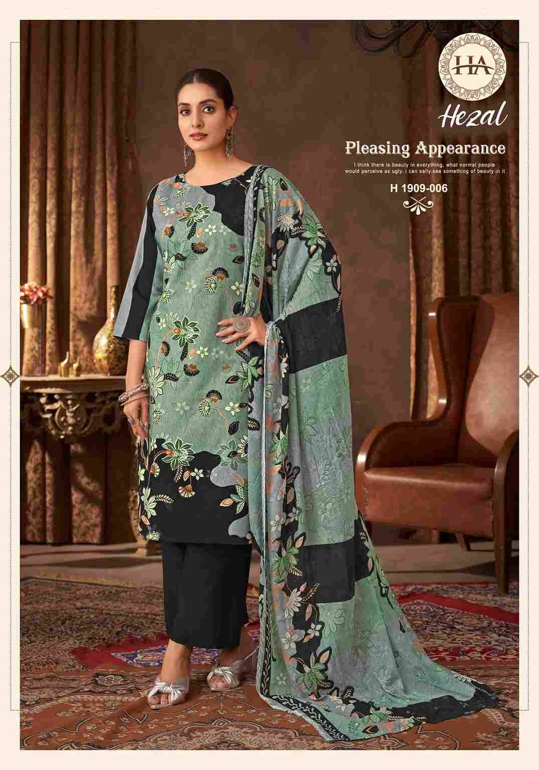 Hezal By Harshit Fashion Hub 1909-001 To 1909-006 Series Beautiful Festive Suits Stylish Fancy Colorful Casual Wear & Ethnic Wear Pure Viscose Rayon Dresses At Wholesale Price