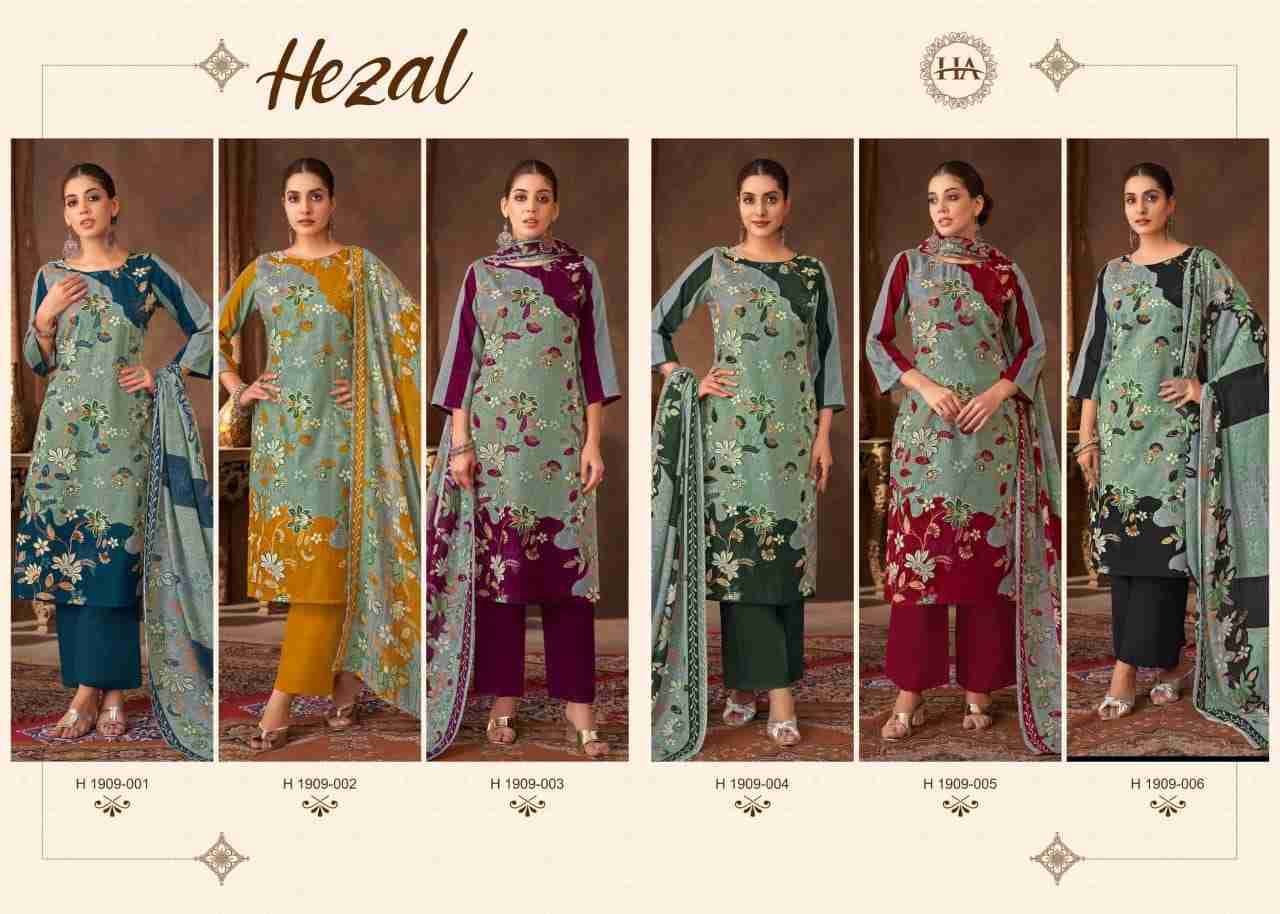 Hezal By Harshit Fashion Hub 1909-001 To 1909-006 Series Beautiful Festive Suits Stylish Fancy Colorful Casual Wear & Ethnic Wear Pure Viscose Rayon Dresses At Wholesale Price