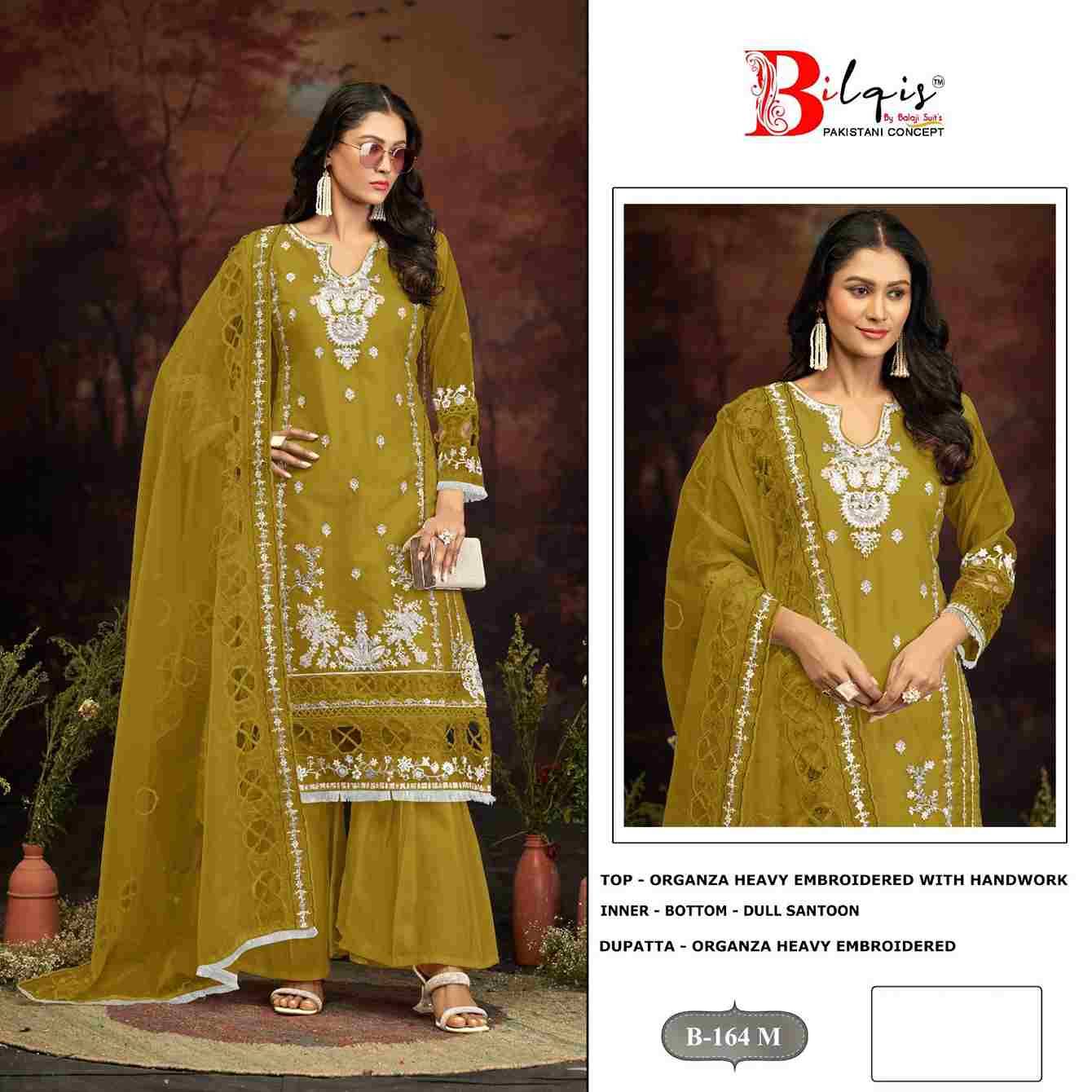 Bilqis 164 Colours Vol-4 By Bilqis 164-K To 164-N Series Beautiful Pakistani Suits Stylish Fancy Colorful Party Wear & Occasional Wear Organza Embroidery Dresses At Wholesale Price
