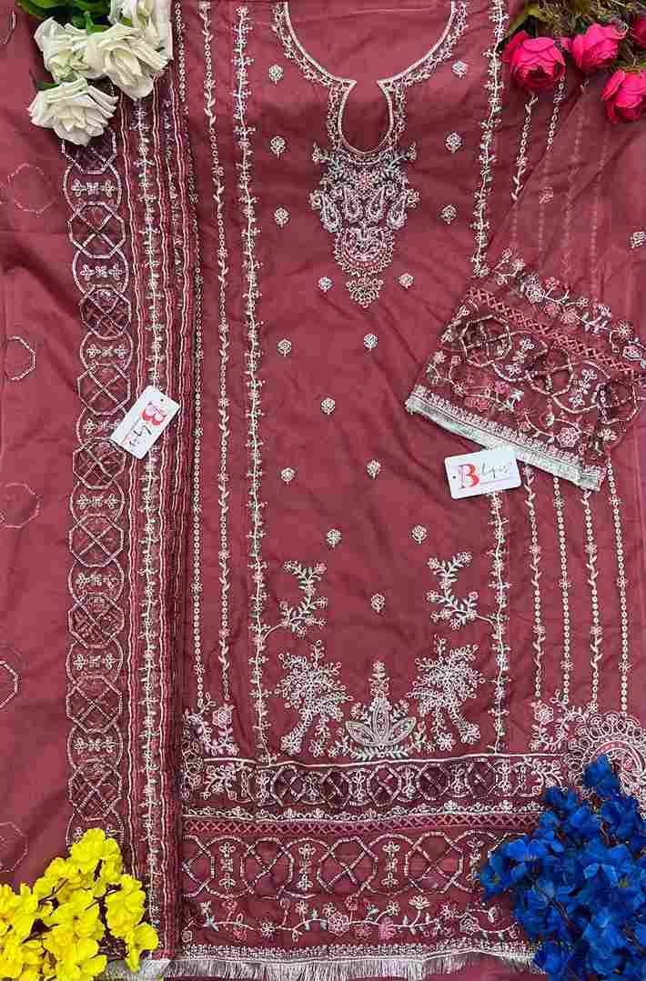 Bilqis 164 Colours Vol-4 By Bilqis 164-K To 164-N Series Beautiful Pakistani Suits Stylish Fancy Colorful Party Wear & Occasional Wear Organza Embroidery Dresses At Wholesale Price