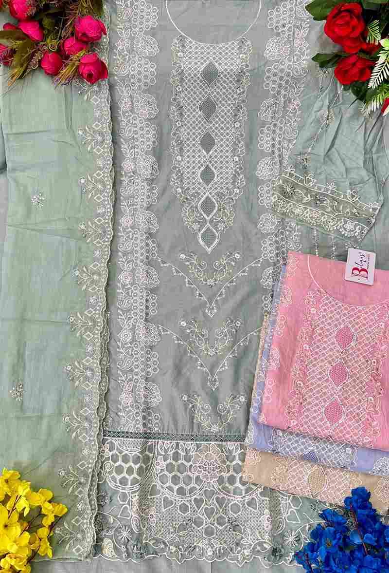 Bilqis 180 Colours By Bilqis 180-A To 180-D Series Beautiful Pakistani Suits Stylish Fancy Colorful Party Wear & Occasional Wear Cotton Lawn Embroidery Dresses At Wholesale Price