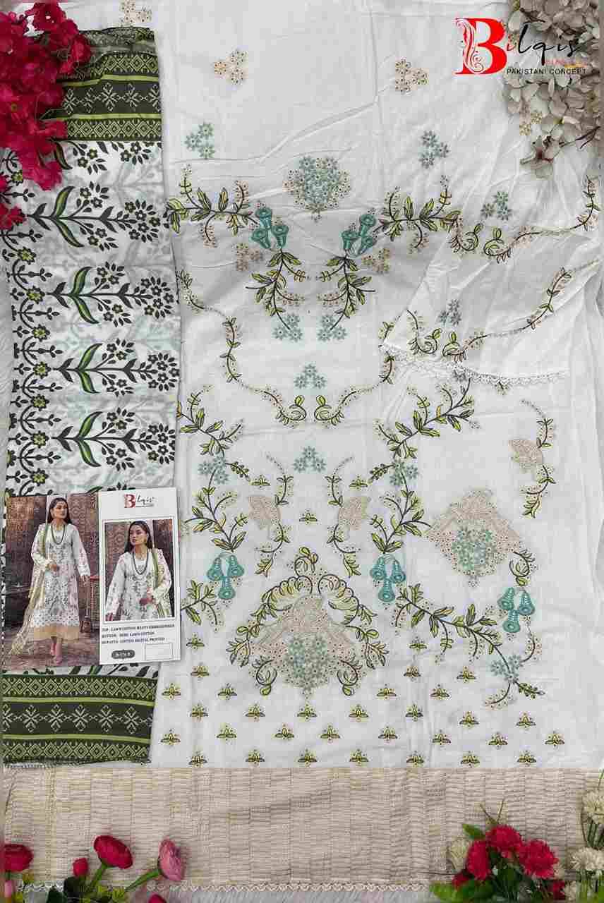 Bilqis 176 Colours By Bilqis 176-A To 176-D Series Beautiful Pakistani Suits Stylish Fancy Colorful Party Wear & Occasional Wear Cotton Lawn Embroidery Dresses At Wholesale Price