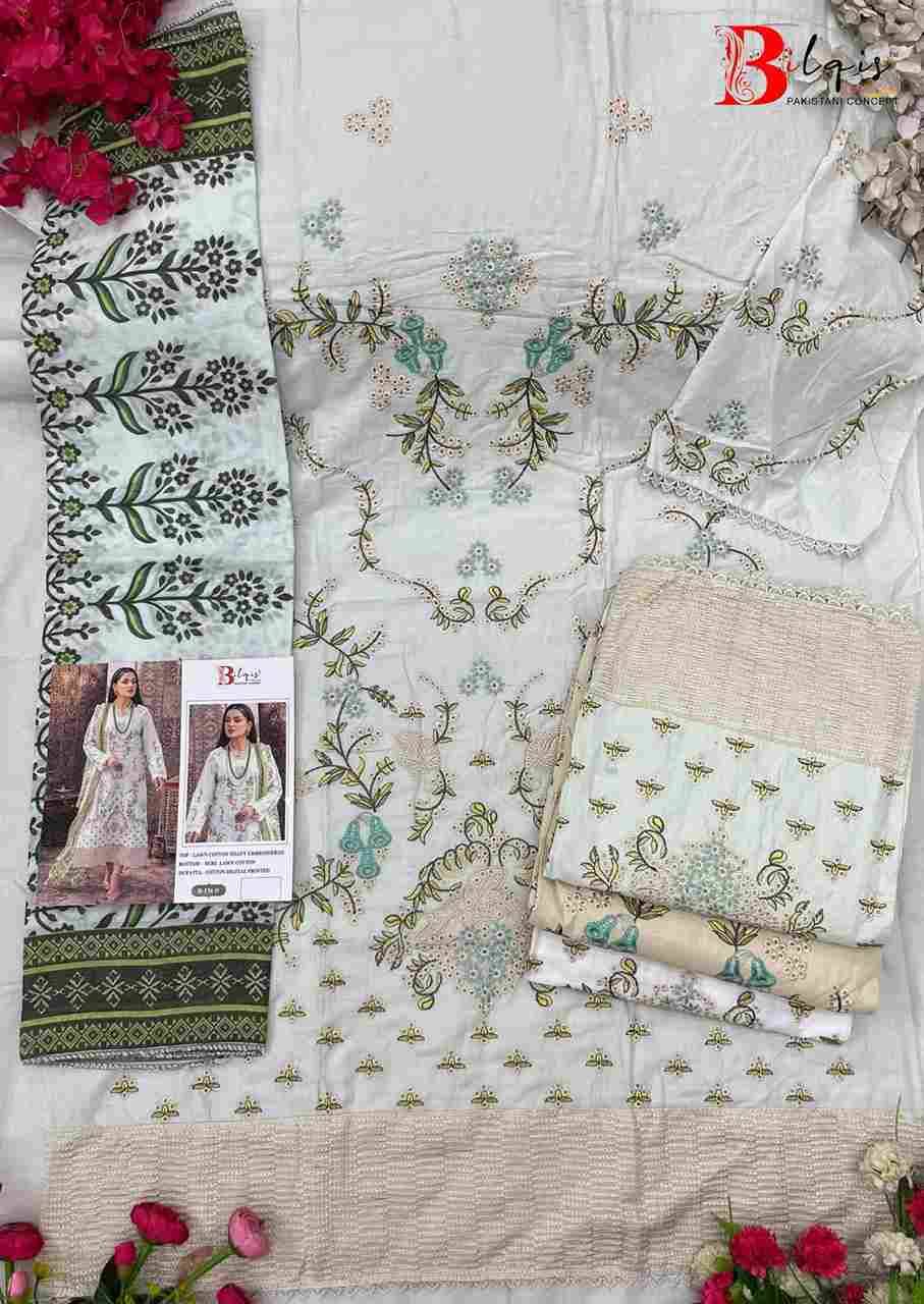 Bilqis 176 Colours By Bilqis 176-A To 176-D Series Beautiful Pakistani Suits Stylish Fancy Colorful Party Wear & Occasional Wear Cotton Lawn Embroidery Dresses At Wholesale Price