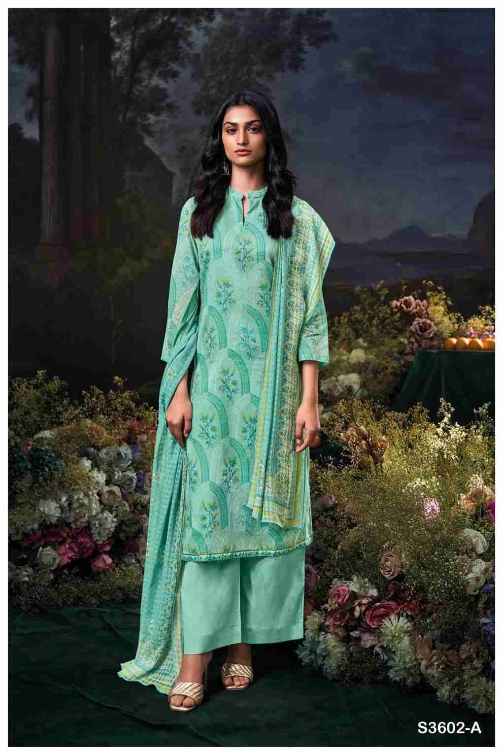 Gigi-3602 By Ganga Fashion 3602-A To 3602-D Series Beautiful Festive Suits Colorful Stylish Fancy Casual Wear & Ethnic Wear Cotton Dresses At Wholesale Price
