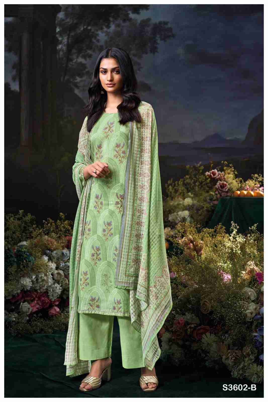 Gigi-3602 By Ganga Fashion 3602-A To 3602-D Series Beautiful Festive Suits Colorful Stylish Fancy Casual Wear & Ethnic Wear Cotton Dresses At Wholesale Price