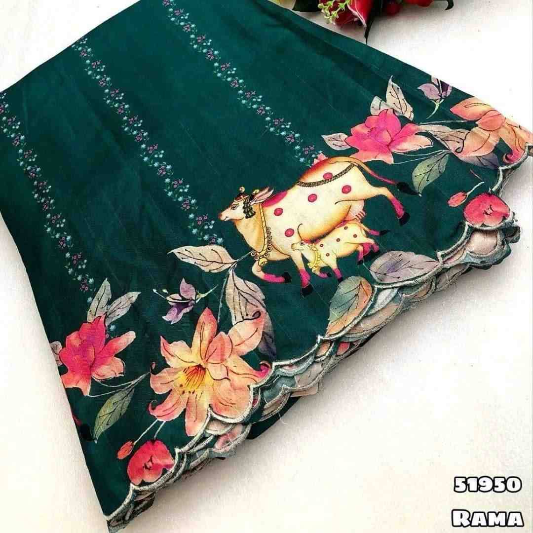 51950 By Fashid Wholesale 51950-A To 51950-C Series Indian Traditional Wear Collection Beautiful Stylish Fancy Colorful Party Wear & Occasional Wear Tussar Silk Sarees At Wholesale Price