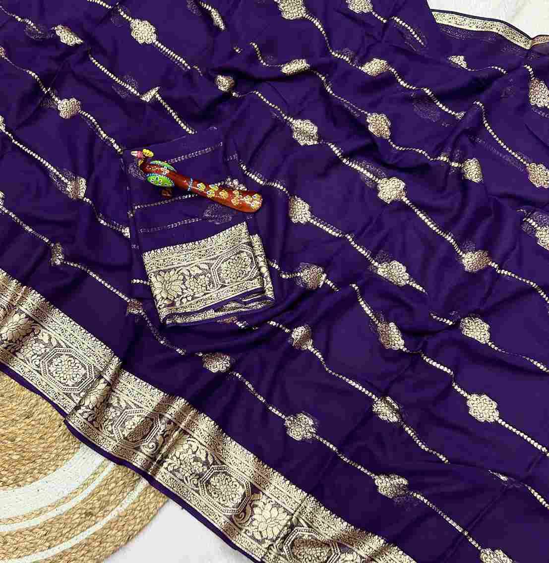 Radhika By Fashid Wholesale 01 To 08 Series Indian Traditional Wear Collection Beautiful Stylish Fancy Colorful Party Wear & Occasional Wear Viscose Georgette Sarees At Wholesale Price