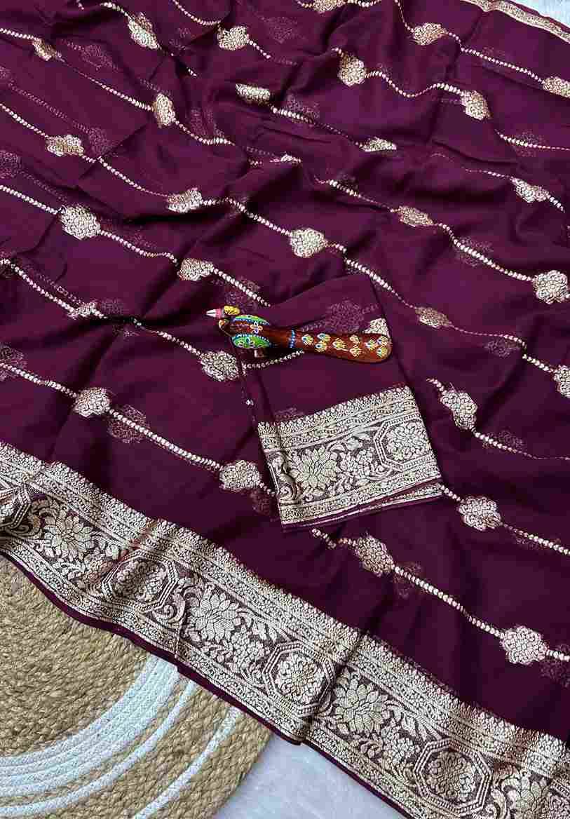 Radhika By Fashid Wholesale 01 To 08 Series Indian Traditional Wear Collection Beautiful Stylish Fancy Colorful Party Wear & Occasional Wear Viscose Georgette Sarees At Wholesale Price