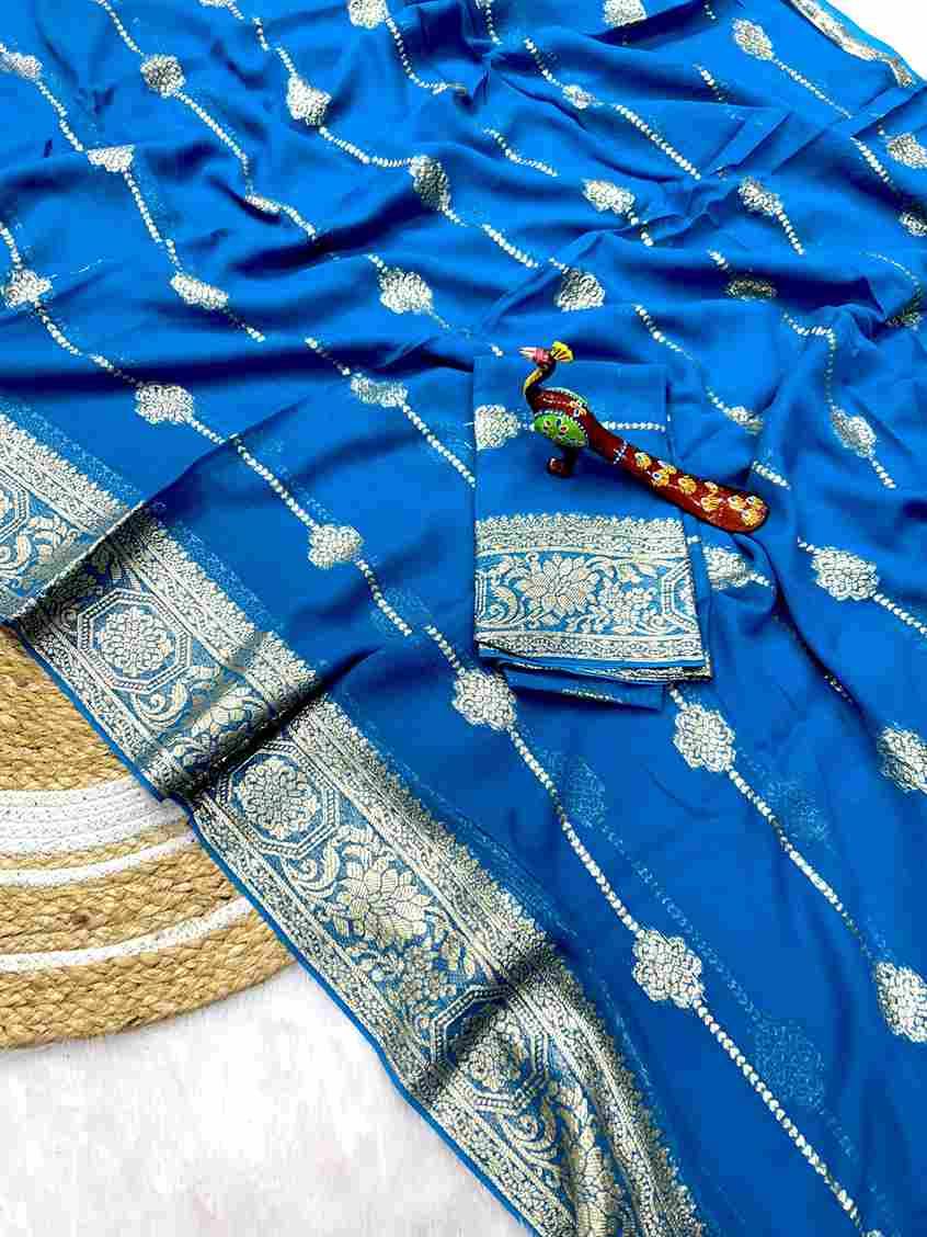 Radhika By Fashid Wholesale 01 To 08 Series Indian Traditional Wear Collection Beautiful Stylish Fancy Colorful Party Wear & Occasional Wear Viscose Georgette Sarees At Wholesale Price