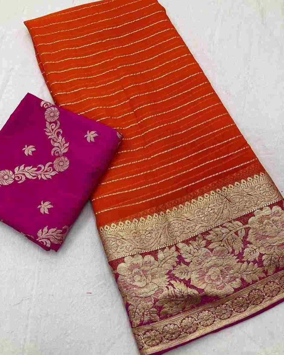 Flower By Fashid Wholesale 101 To 107 Series Indian Traditional Wear Collection Beautiful Stylish Fancy Colorful Party Wear & Occasional Wear Viscose Georgette Sarees At Wholesale Price