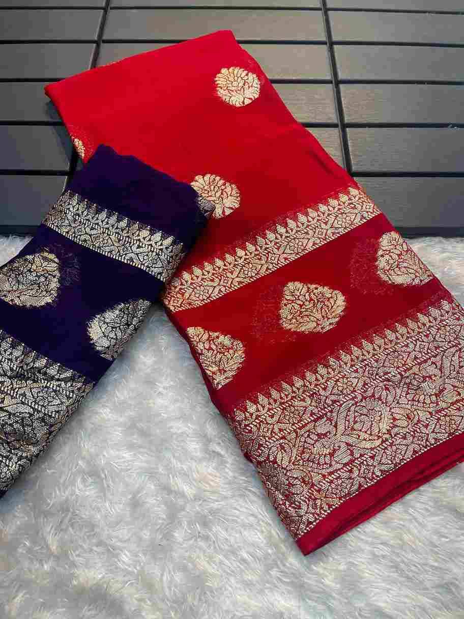 Anu By Fashid Wholesale 01 To 12 Series Indian Traditional Wear Collection Beautiful Stylish Fancy Colorful Party Wear & Occasional Wear Viscose Georgette Sarees At Wholesale Price