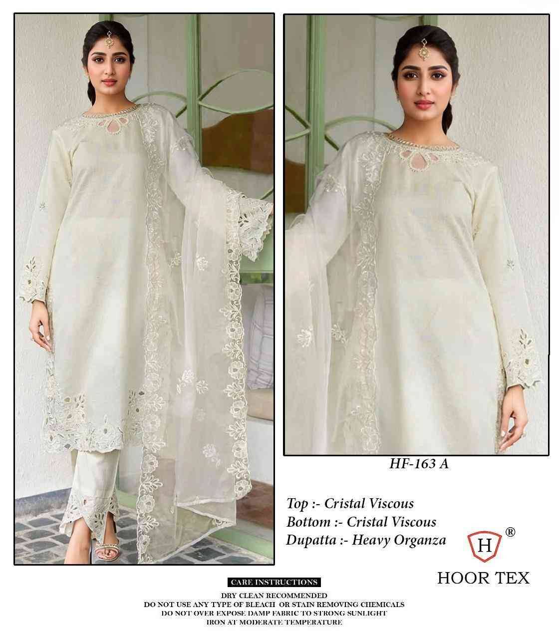 Hoor Tex Hit Design HF-163 Colours By Hoor Tex HF-163-A To HF-163-C Series Designer Festive Pakistani Suits Collection Beautiful Stylish Fancy Colorful Party Wear & Occasional Wear Heavy Viscose Embroidered Dresses At Wholesale Price