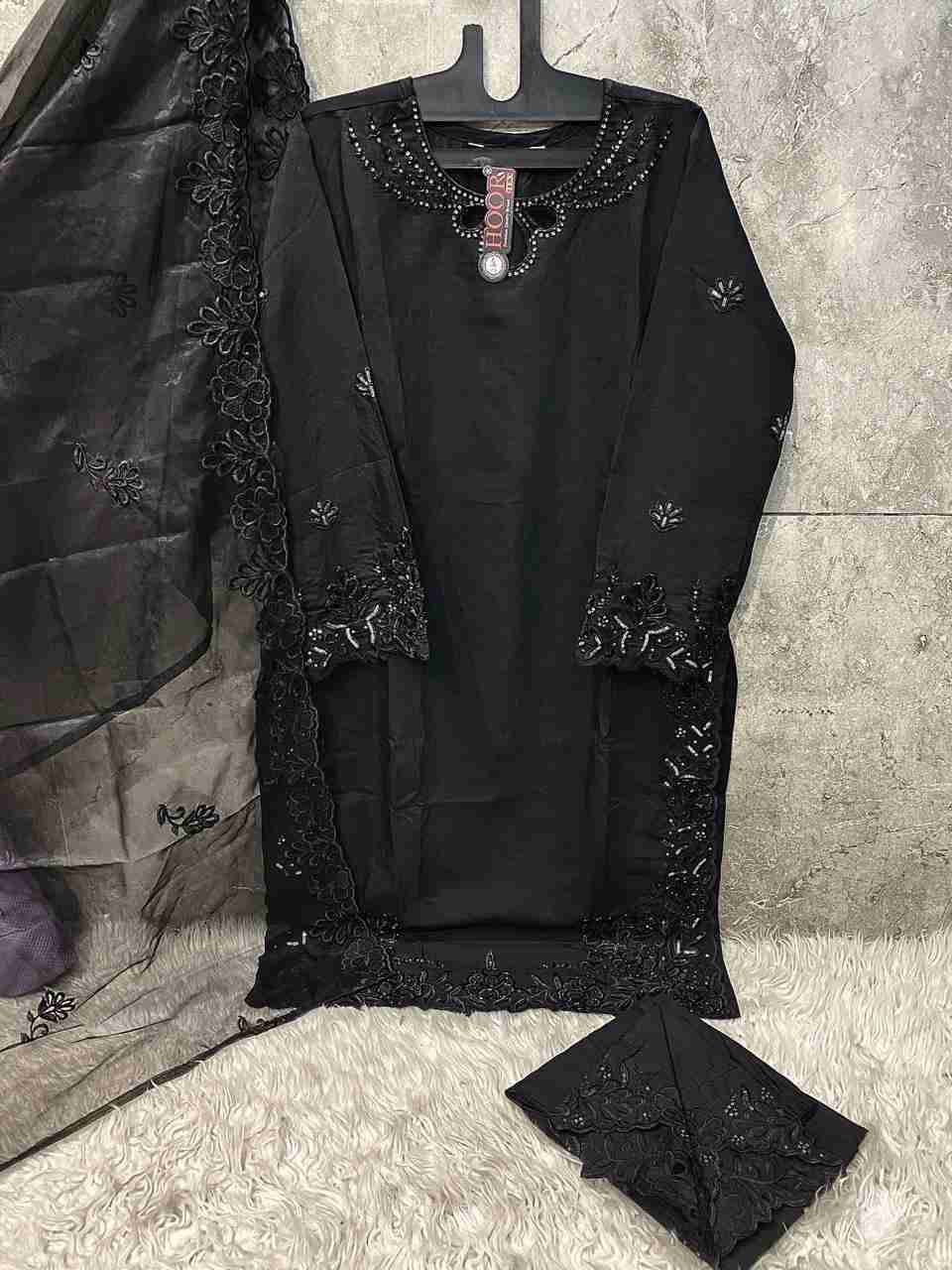 Hoor Tex Hit Design HF-163 Colours By Hoor Tex HF-163-A To HF-163-C Series Designer Festive Pakistani Suits Collection Beautiful Stylish Fancy Colorful Party Wear & Occasional Wear Heavy Viscose Embroidered Dresses At Wholesale Price