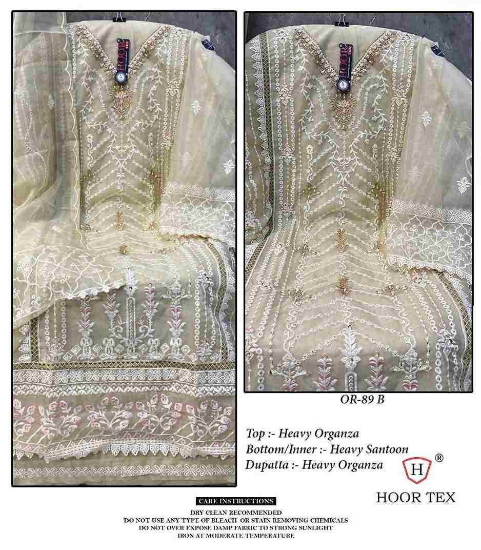 Hoor Tex Hit Design OR-89 Colours By Hoor Tex OR-89-A To OR-89-D Series Beautiful Pakistani Suits Stylish Colorful Fancy Casual Wear & Ethnic Wear Heavy Organza Embroidered Dresses At Wholesale Price