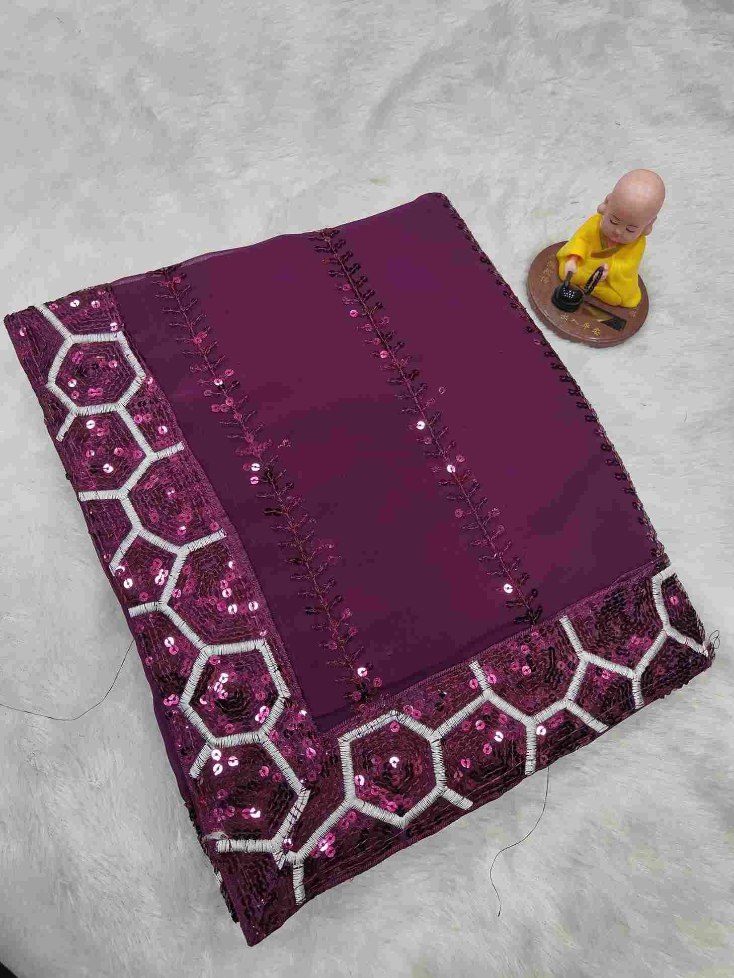 Vs-Navya By Fashid Wholesale 01 To 02 Series Indian Traditional Wear Collection Beautiful Stylish Fancy Colorful Party Wear & Occasional Wear Pure Georgette Sarees At Wholesale Price