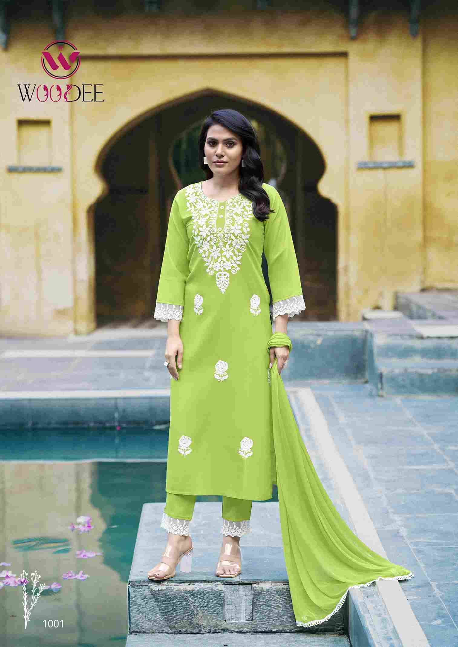 White Lotus By Woodee 1001 To 1006 Series Beautiful Festive Suits Colorful Stylish Fancy Casual Wear & Ethnic Wear Rayon Slub Dresses At Wholesale Price