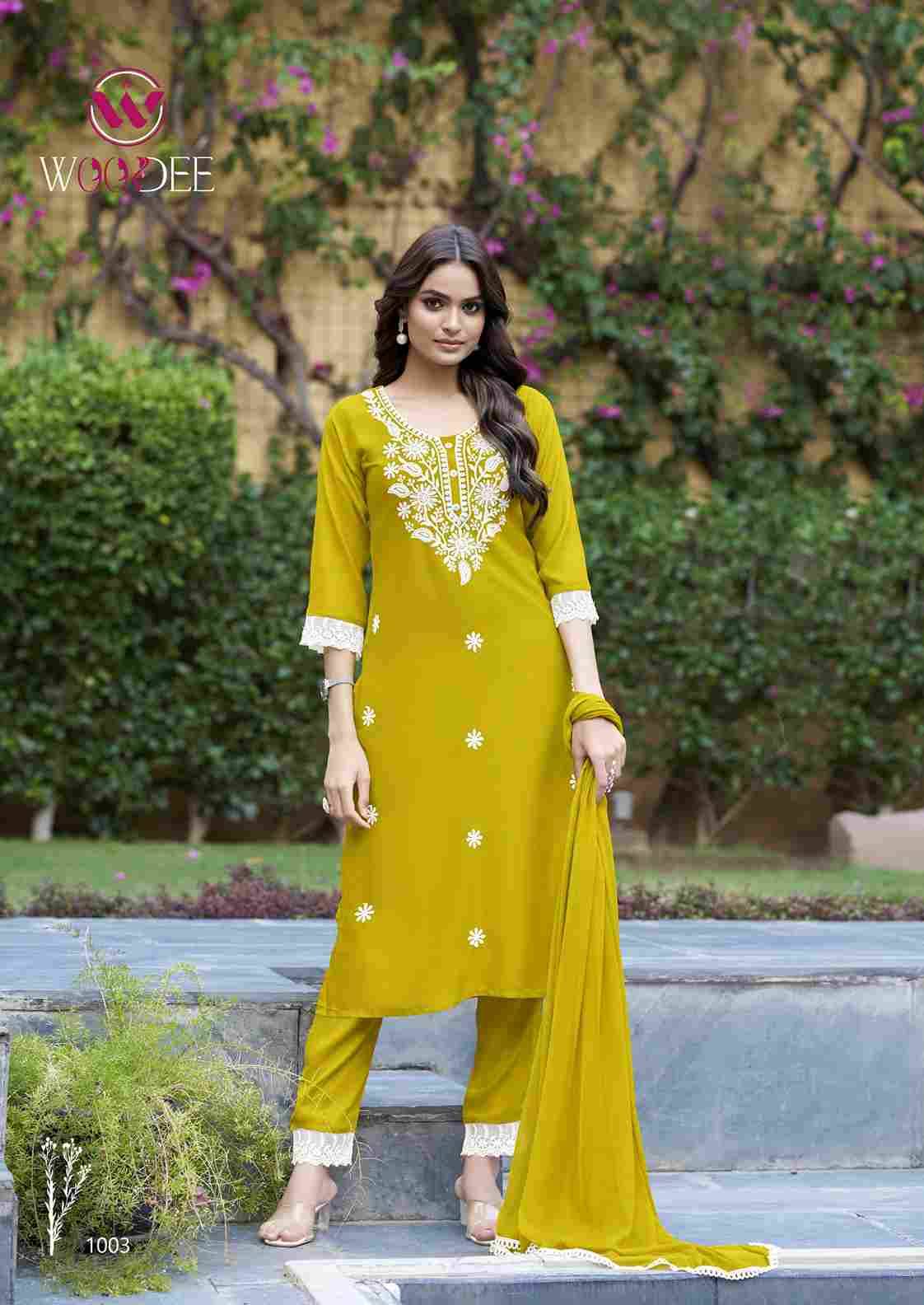 White Lotus By Woodee 1001 To 1006 Series Beautiful Festive Suits Colorful Stylish Fancy Casual Wear & Ethnic Wear Rayon Slub Dresses At Wholesale Price