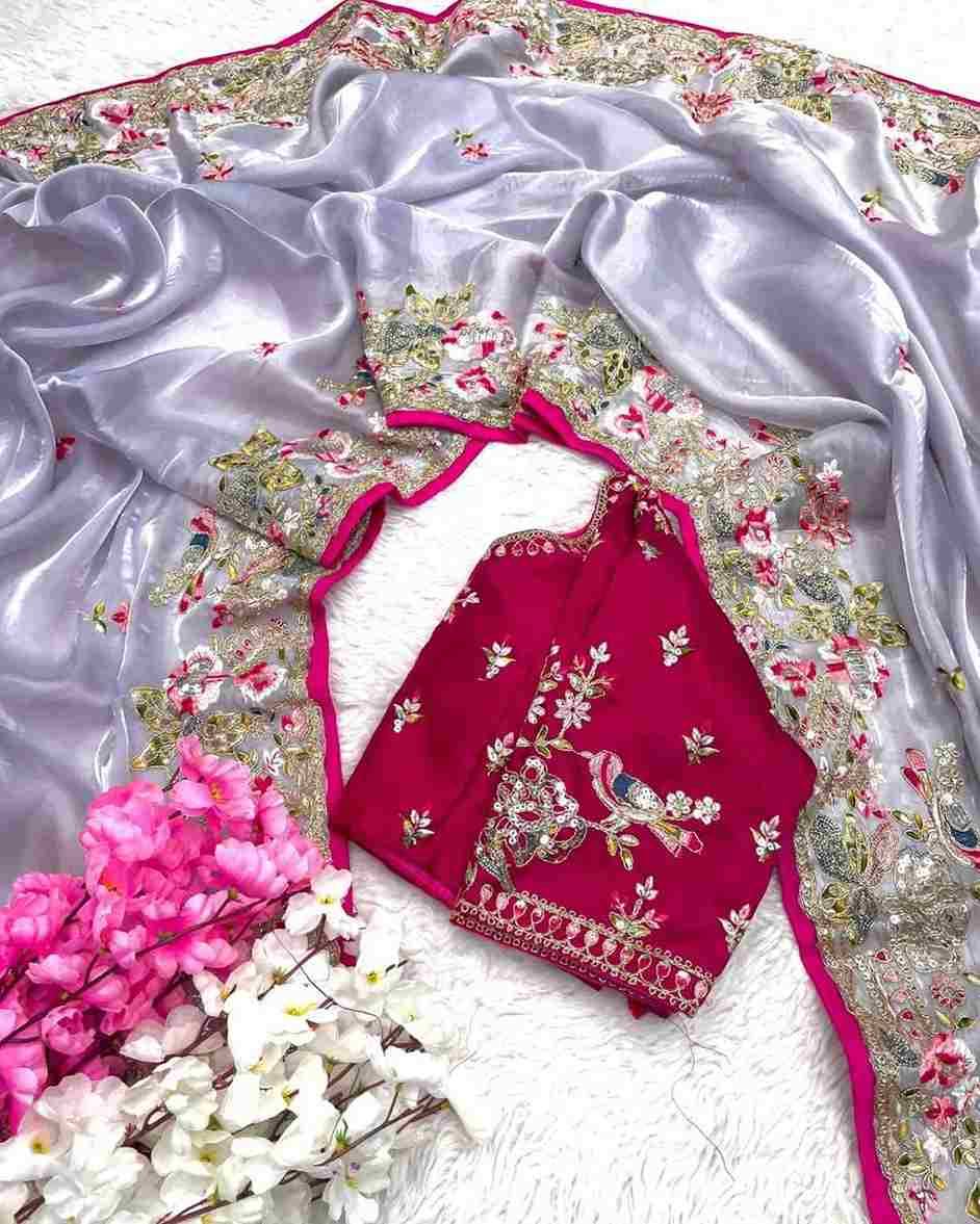 Vs-Morni By Fashid Wholesale 01 To 05 Series Indian Traditional Wear Collection Beautiful Stylish Fancy Colorful Party Wear & Occasional Wear Pure Jimmy Choo Silk Sarees At Wholesale Price