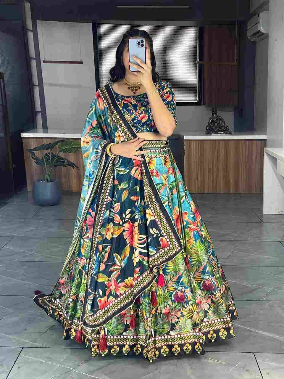Gr-6134 By Fashid Wholesale 01 To 08 Series Navratri Wear Collection Beautiful Stylish Colorful Fancy Party Wear & Occasional Wear Art Silk Lehengas At Wholesale Price