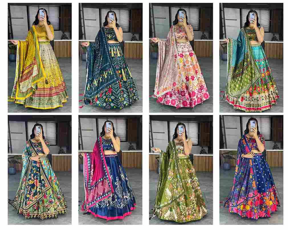 Gr-6134 By Fashid Wholesale 01 To 08 Series Navratri Wear Collection Beautiful Stylish Colorful Fancy Party Wear & Occasional Wear Art Silk Lehengas At Wholesale Price