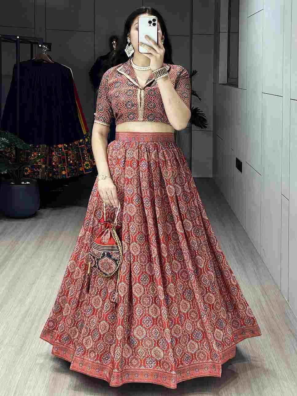 Gr-9025 By Fashid Wholesale 01 To 02 Series Navratri Wear Collection Beautiful Stylish Colorful Fancy Party Wear & Occasional Wear Pure Silk Crepe Lehengas At Wholesale Price