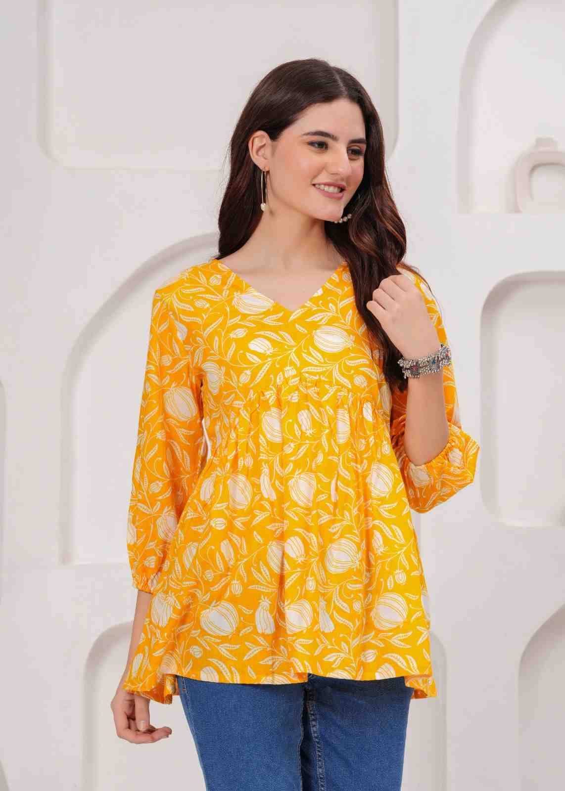 Kanika By Kaamiri 01 To 08 Series Designer Stylish Fancy Colorful Beautiful Party Wear & Ethnic Wear Collection Rayon Printed Tops At Wholesale Price