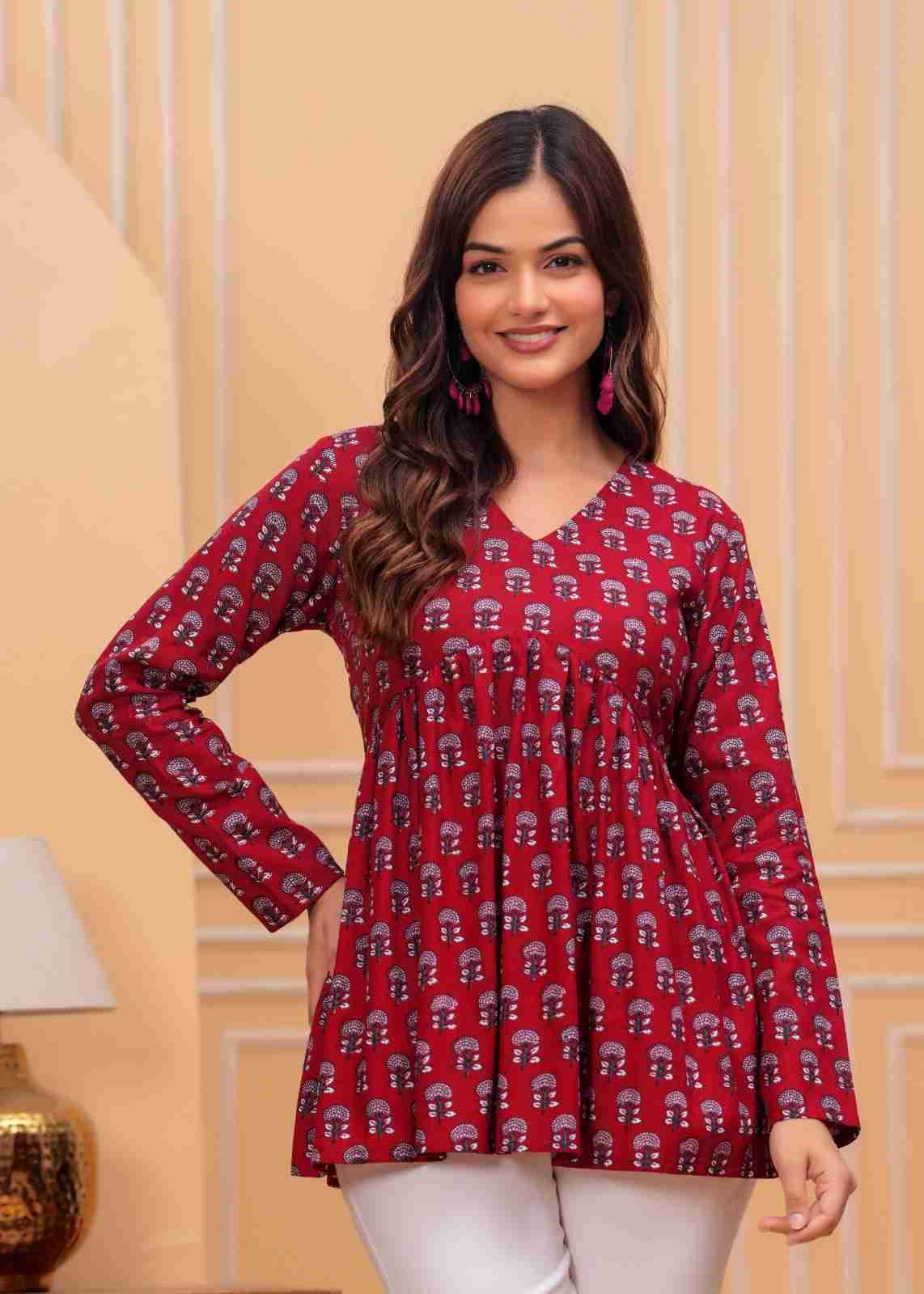 Kanika By Kaamiri 01 To 08 Series Designer Stylish Fancy Colorful Beautiful Party Wear & Ethnic Wear Collection Rayon Printed Tops At Wholesale Price