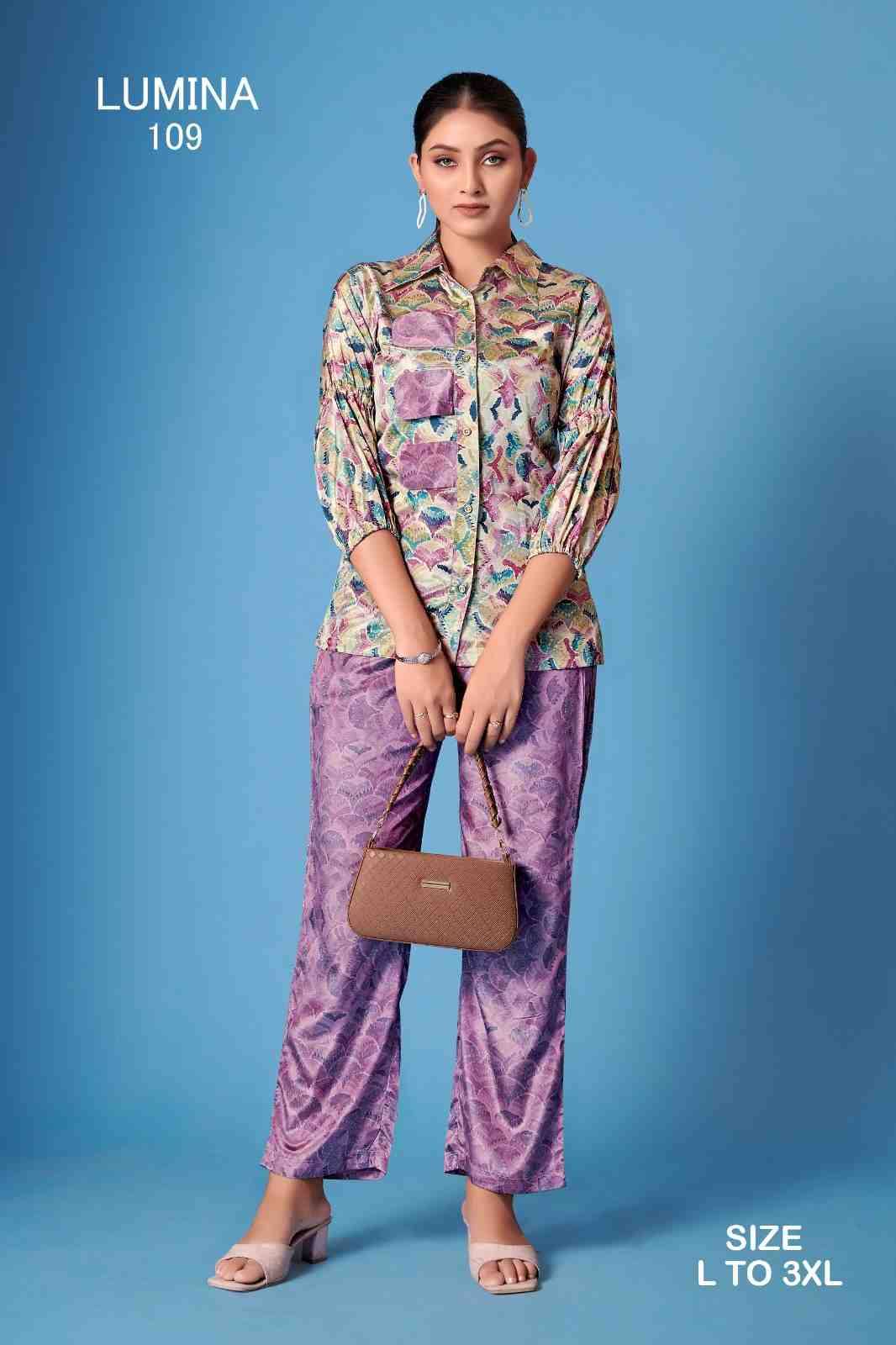 Lumina By Kaamiri 101 To 111 Series Designer Stylish Fancy Colorful Beautiful Party Wear & Ethnic Wear Collection Silk Co-Ord At Wholesale Price