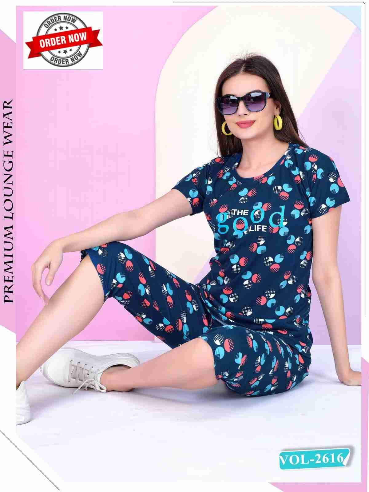 Vol-2616 By Kaamiri 2616-A To 2616-F Series Beautiful Stylish Fancy Colorful Casual Wear & Ethnic Wear Hosiery Cotton Night Suits At Wholesale Price