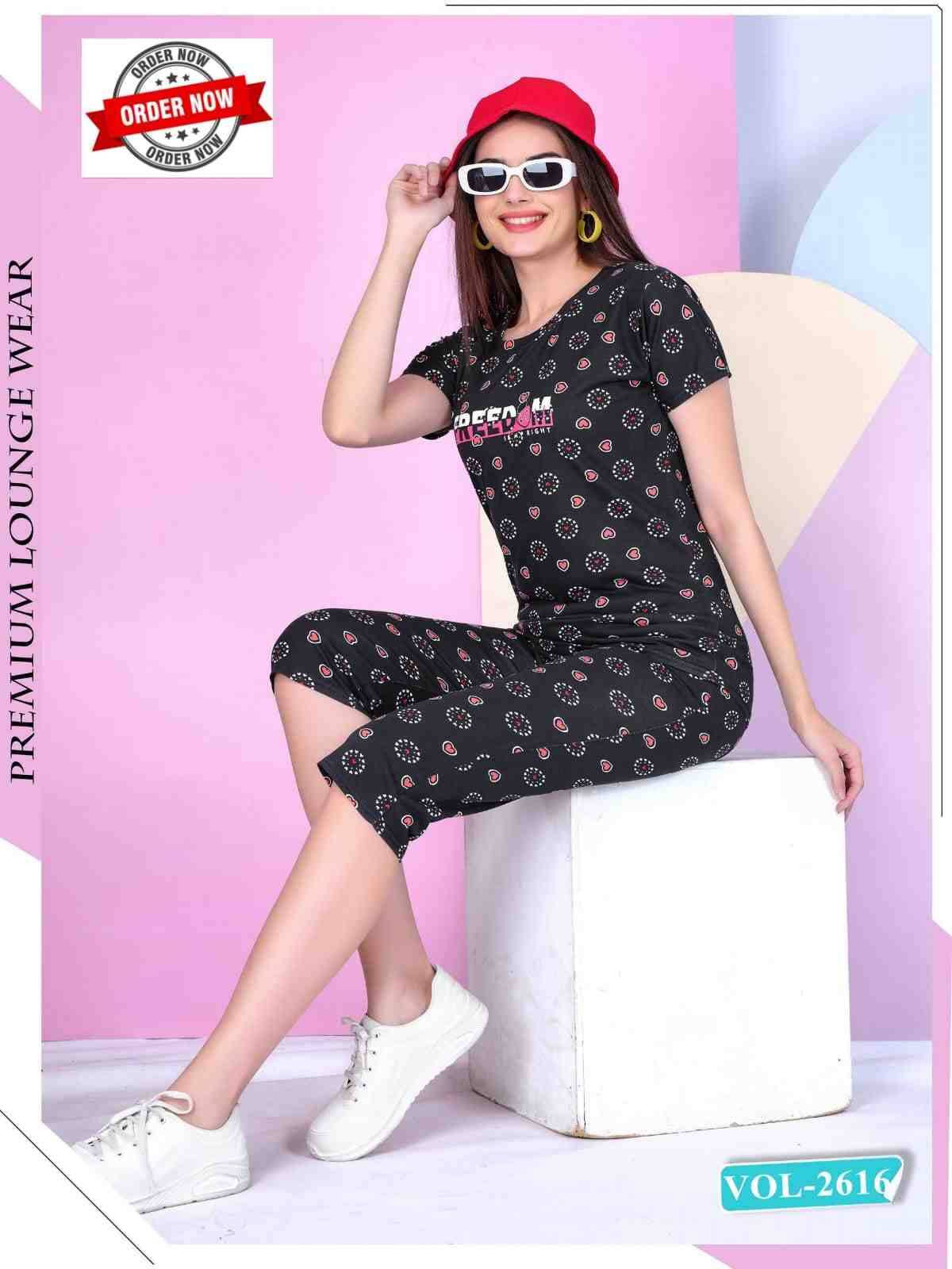 Vol-2616 By Kaamiri 2616-A To 2616-F Series Beautiful Stylish Fancy Colorful Casual Wear & Ethnic Wear Hosiery Cotton Night Suits At Wholesale Price