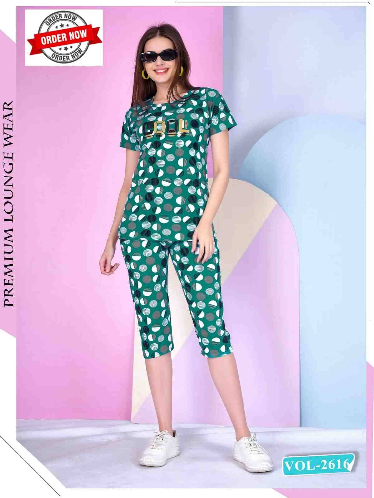 Vol-2616 By Kaamiri 2616-A To 2616-F Series Beautiful Stylish Fancy Colorful Casual Wear & Ethnic Wear Hosiery Cotton Night Suits At Wholesale Price