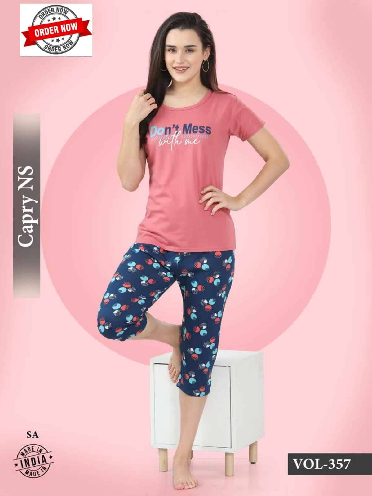 Vol-357 By Kaamiri 357-A To 357-F Series Beautiful Stylish Fancy Colorful Casual Wear & Ethnic Wear Hosiery Cotton Night Suits At Wholesale Price