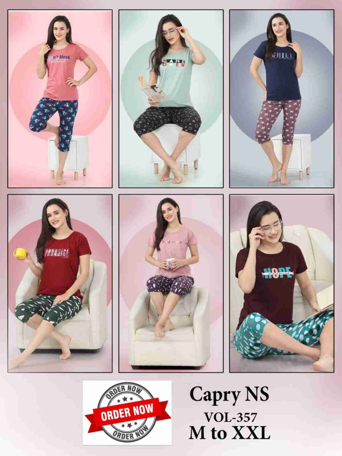 Vol-357 By Kaamiri 357-A To 357-F Series Beautiful Stylish Fancy Colorful Casual Wear & Ethnic Wear Hosiery Cotton Night Suits At Wholesale Price