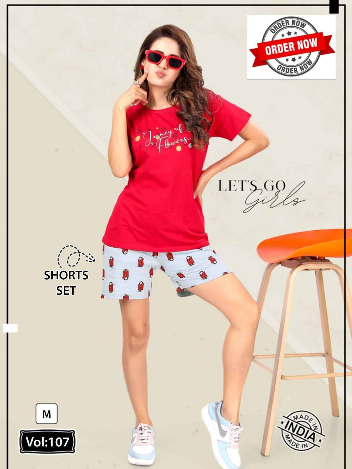 Vol-107 By Kaamiri 107-A To 107-F Series Beautiful Stylish Fancy Colorful Casual Wear & Ethnic Wear Hosiery Cotton Night Suits At Wholesale Price