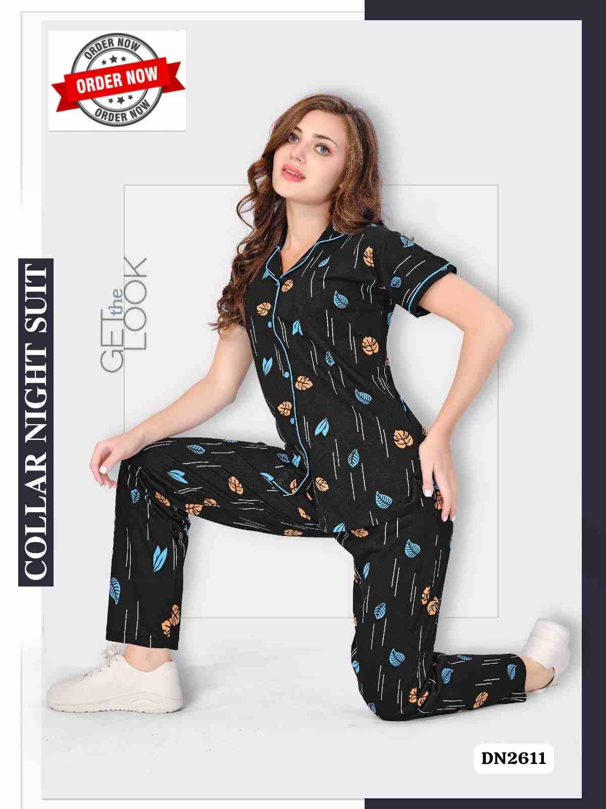 Vol-2611 By Kaamiri 2611-A To 2611-F Series Beautiful Stylish Fancy Colorful Casual Wear & Ethnic Wear Hosiery Cotton Night Suits At Wholesale Price