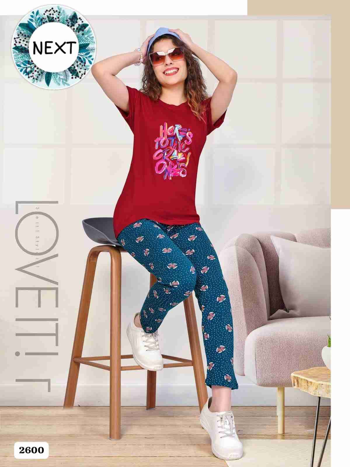 Vol-2600 By Kaamiri 2600-A To 2600-F Series Beautiful Stylish Fancy Colorful Casual Wear & Ethnic Wear Hosiery Cotton Night Suits At Wholesale Price