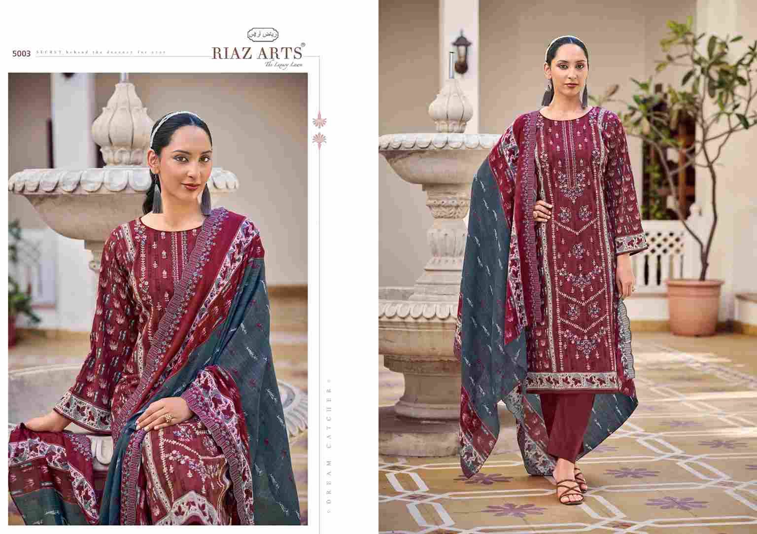 Chevron By Riaz Arts 5001 To 5006 Series Beautiful Festive Suits Stylish Fancy Colorful Casual Wear & Ethnic Wear Pure Cotton Print Dresses At Wholesale Price