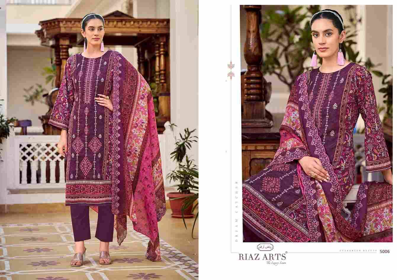 Chevron By Riaz Arts 5001 To 5006 Series Beautiful Festive Suits Stylish Fancy Colorful Casual Wear & Ethnic Wear Pure Cotton Print Dresses At Wholesale Price